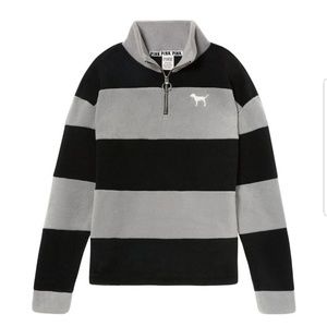 Victoria's Secret PINK Polar Fleece Black Gray XS